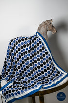 Blue black & white Large Spot soft cotton neck scarf