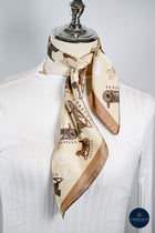 Brown & Cream Carriage print scarf