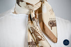 Brown & Cream Carriage print scarf