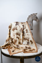 Brown & Cream Carriage print scarf