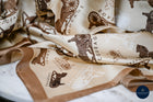 Brown & Cream Carriage print scarf
