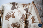 Brown & Cream Carriage print scarf