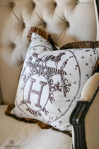 Luxury Velvet Equestrian Cushion including duck feather insert 40cm x40cm - Burgundy