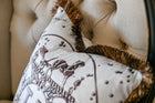 Luxury Velvet Equestrian Cushion including duck feather insert 40cm x40cm - Burgundy