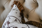 Luxury Velvet Equestrian Cushion including duck feather insert 40cm x40cm - Burgundy