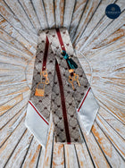 Long Equestrian themed Bag or hair twills