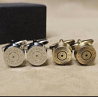 Shotgun Cartridge Cufflinks – Silver &  Brass