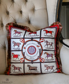 Luxury Velvet Equestrian Cushion including duck feather insert 40cm x40cm