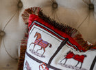 Luxury Velvet Equestrian Cushion including duck feather insert 40cm x40cm