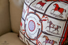 Luxury Velvet Equestrian Cushion including duck feather insert 40cm x40cm