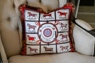Luxury Velvet Equestrian Cushion including duck feather insert 40cm x40cm