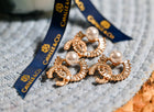 CC Style Brooch Pearl and sparkling embellishments