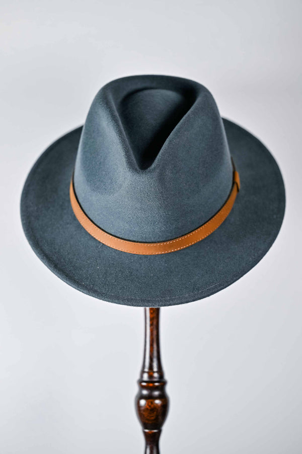 COLE - AUSTRALIAN WOOL FELT CITY FEDORA- Charcoal