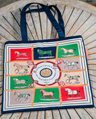 Equestrian Material Tote Bags