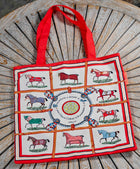 Equestrian Material Tote Bags