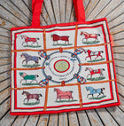 Equestrian Material Tote Bags