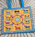 Equestrian Material Tote Bags