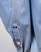 Classic fitted Blue & White Long Sleeve Shirt- Cavalle Logo