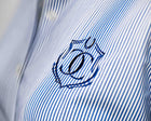 Classic fitted Blue & White Long Sleeve Shirt- Cavalle Logo