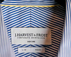 Classic fitted Blue & White Long Sleeve Shirt- Cavalle Logo
