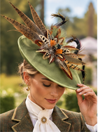 UK Feather Statement Raceday/Judges Fascinator