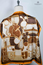 Chocolate,Tan & Rust Bit & Bradoon scarf