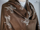 Horses Repeated Soft Wraps- 4 Colors Navy, Green, Cream, Chocolate