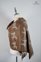 Horses Repeated Soft Wraps- 4 Colors Navy, Green, Cream, Chocolate