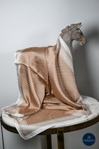 Coffee & Cream Small Spot silk Scarf