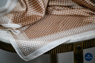 Coffee & Cream Small Spot silk Scarf