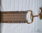 Wide Elastic Stretch belt with Equestrian Bit themed Buckle- One size