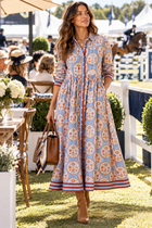 The Matilda Printed Cotton Cambric Maxi Dress