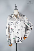 White print multi discipline Horse Long Sleeve Shirt