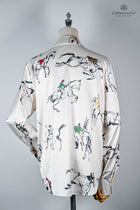 White print multi discipline Horse Long Sleeve Shirt