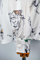 White print multi discipline Horse Long Sleeve Shirt