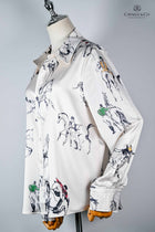 White print multi discipline Horse Long Sleeve Shirt