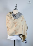 Horses Repeated Soft Wraps- 4 Colors Navy, Green, Cream, Chocolate