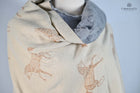 Horses Repeated Soft Wraps- 4 Colors Navy, Green, Cream, Chocolate