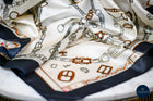 Cream & Black buckles print scarf