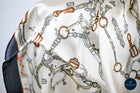 Cream & Black buckles print scarf