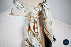 Cream & Black buckles print scarf