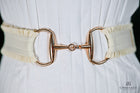 Wide Elastic Stretch belt with Equestrian Bit themed Buckle- One size