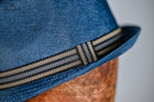 DOUG - POLYESTER TRILBY Navy & Sand