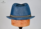 DOUG - POLYESTER TRILBY Navy & Sand