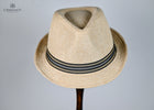 DOUG - POLYESTER TRILBY Navy & Sand