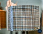 Custom Duck Egg Blue Heritage check Equestrian Table Lamps