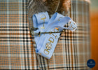 Custom Duck Egg Blue Heritage check Equestrian Table Lamps