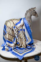 Electric Blue & Cream Bit & Bradoon Scarf