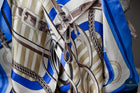Electric Blue & Cream Bit & Bradoon Scarf
