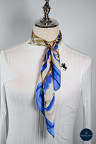 Electric Blue & Cream Bit & Bradoon Scarf